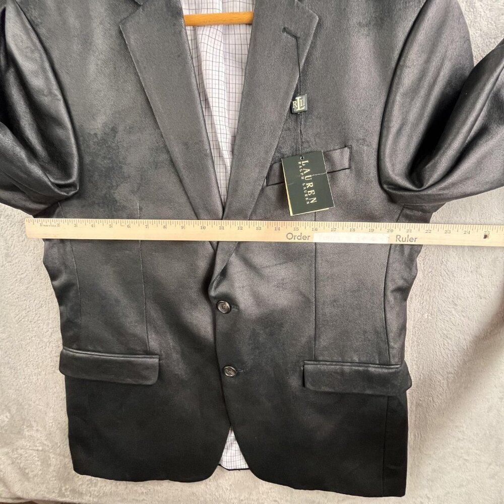 Lauren Ralph Lauren Blazer Mens 42R Black Two Button Sport Coat Jacket New Tags - Picture 6 of 14
